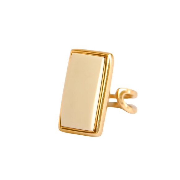 Rare Baltic White Amber Ring 14K Gold Plated Sterling Silver - Picture 3 of 6